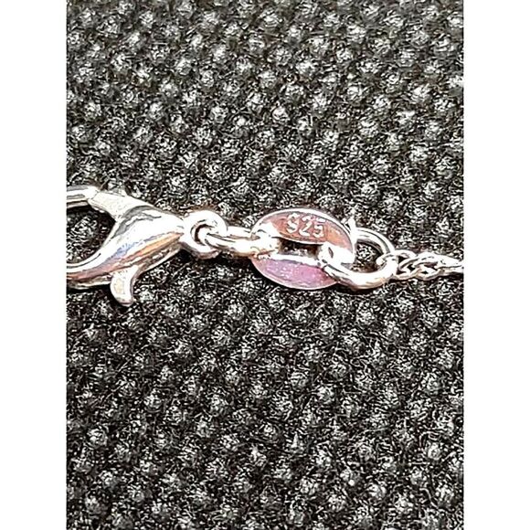 JADEITE STONE PENDANT & STERLING SILVER CHAIN NECKLACE HANDMADE - Picture 6 of 8